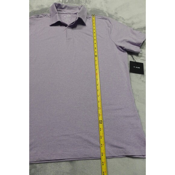 01. Algo Performance Men's Large Purple SPF 40 Moisture Wicking Polo Shirt NWT - Picture 2 of 9